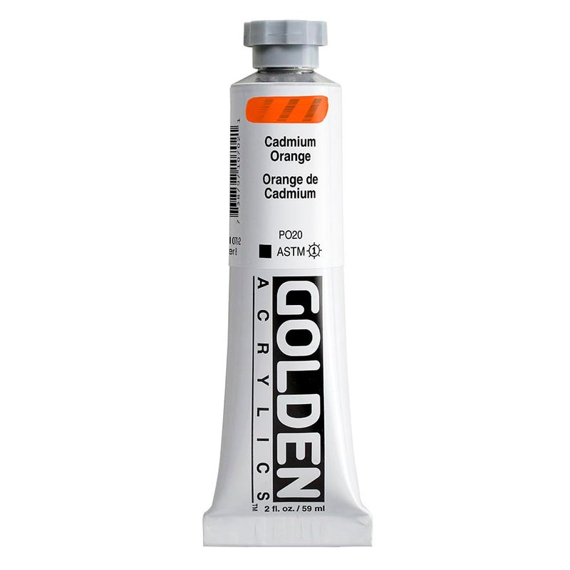 GOLDEN Heavy Body Acrylics, Cadmium Orange, 2 fl. oz. Tube, Professional Acrylic Paint, Opaque - Image 1